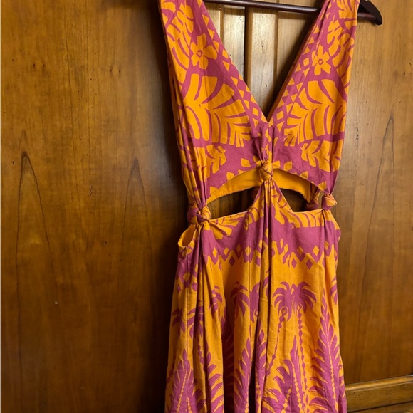 Farm Rio Orange Pineapple Love Mini Dress - Picture 3 of 4